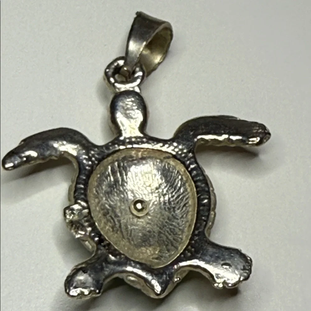 Silver tone (untested) Mexico Turtle Pendant jelly belly charm gorgeous color - Picture 13 of 16